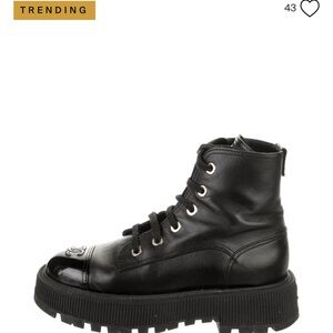 Chanel calfskin boots